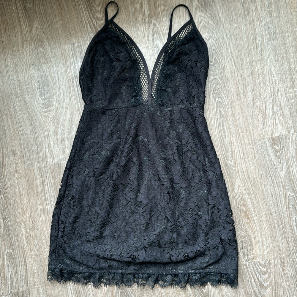 Black lace dress